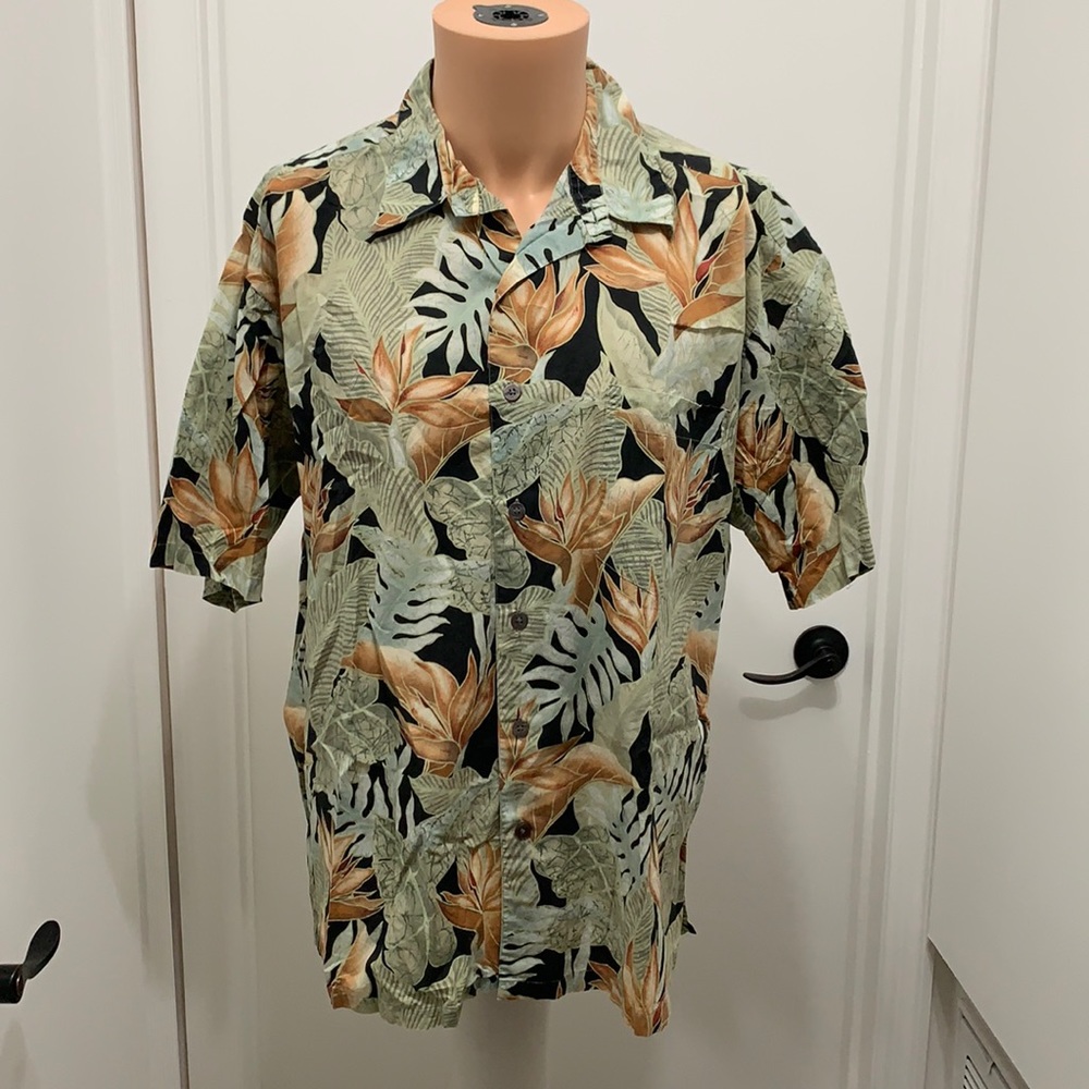 Island Connection Honolulu leaf design shirt men’s